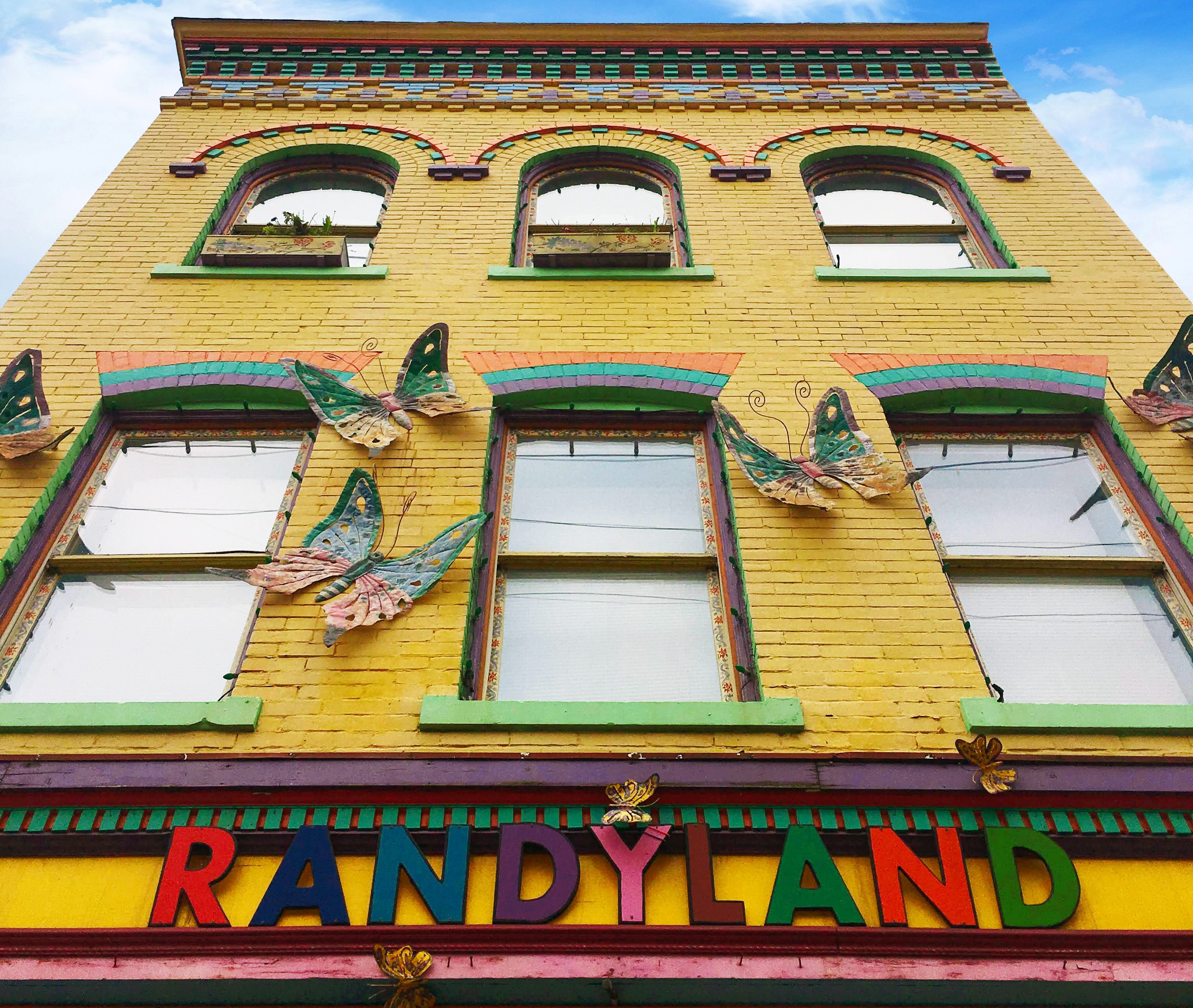 Randy Gilson, the artist who owns and maintains Randyland in Pittsburgh, PA, opens his oasis to the public every day of the week, 10am-7pm, for free.