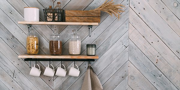 Shelves can be used for more than decor and can help you achieve an organized pantry.